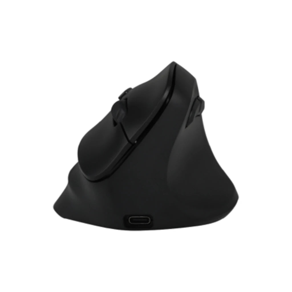 Mouse Vertical Virtuos Acteck Fitt MI520/2.4GHz+2Modos BT/Hasta 2400DPI/7Botones/Ergonómico/Recargable/Advanced Negro