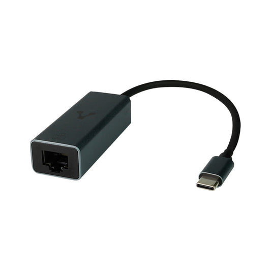 Adaptador Vorago ADP-210 Tipo C a Ethernet RJ45 1GBPS 200mm Color Negro