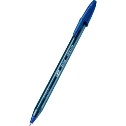 Bolígrafo BIC Cristal Precisión y Suavidad Punto Ultra Fino 0.7mm Color Azul C/12+1 Pzas