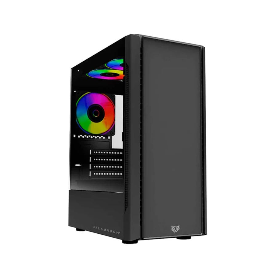 Gabinete Gamer Acteck Micro Torre Nyx GI730 Max MB M-ATX Panel Izq Cristal + Frente Solido con Ranura 1xUSB 3.0 + 3xFan RGB Negro