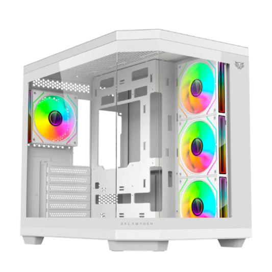 Gabinete Gamer Acteck Media Torre Tank Master 9600 TB Max MB ATX Ultra Wide + Sin Bordes/1xUSB C + 1xUSB 3.0 + 1x USB + Audio+ 4xFan ARGB / Blanco