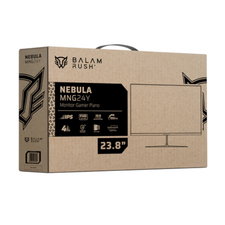 Monitor Gamer Plano Acteck 23.8 IPS/Nebula MNG24Y/FHD/100Hz / 4ms/1xHDMI 1.4 + 1xDP 1.2 + 3.5 mm /VESA75mm/Legend Negro