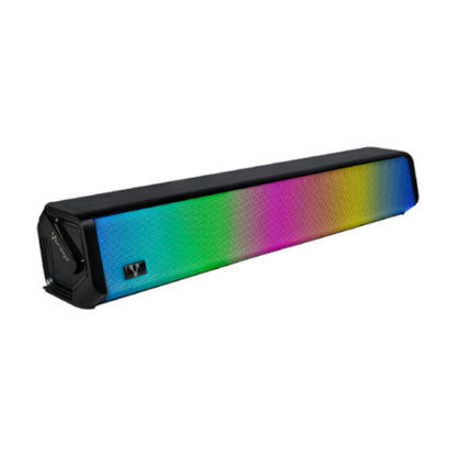 Bocina Vorago Bsp-320 Bluetooth / 5wx2 /  3.5mm / Usb / Iluminacion Rgb / Negro