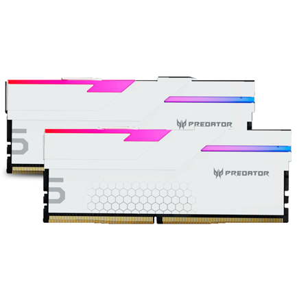 Memoria Biwin DIMM DDR5 Predator Hermes RGB Gaming 32GB (2X16GB) Blanco 7200 MTS CL34
