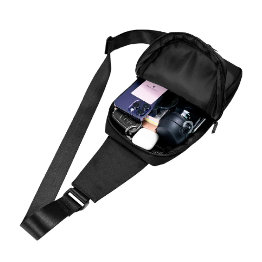 Mochila Pechera Cruzada Vorago Cb-300 Polyester Negra