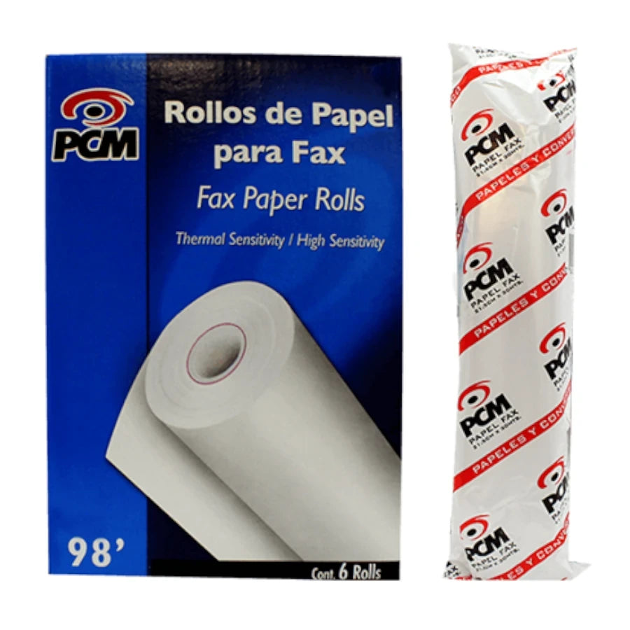Papel Fax PCM 30 Mts C/36 Rollos