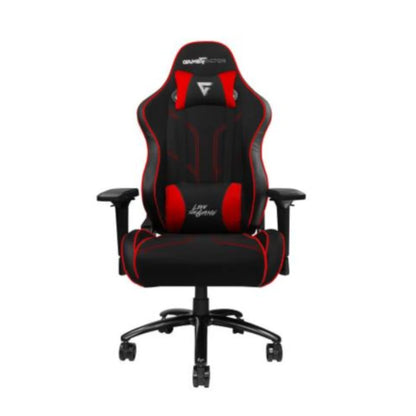 Silla Game Factor CGC600 Tela Reclinable con Descansa Brazos 4D Estrella Metálica Color Rojo-Negro