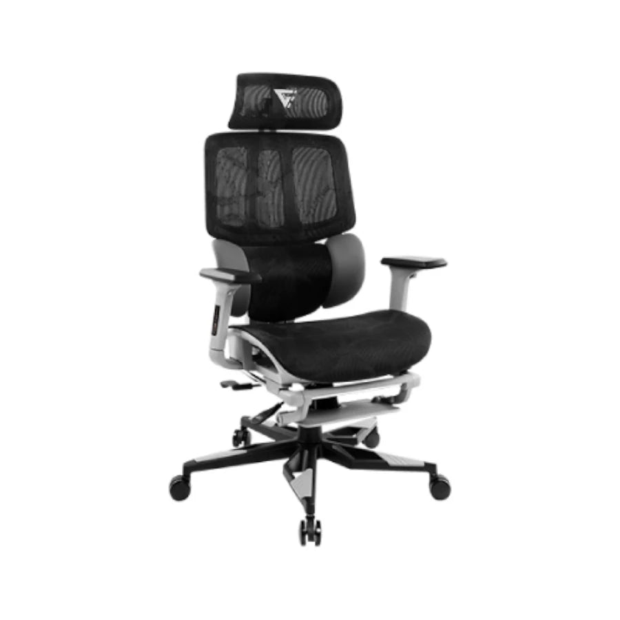 Silla Game Factor Cgm700 Mesh / Reclinable / Descansa Brazos 4d / Estrella Metalica / Negro
