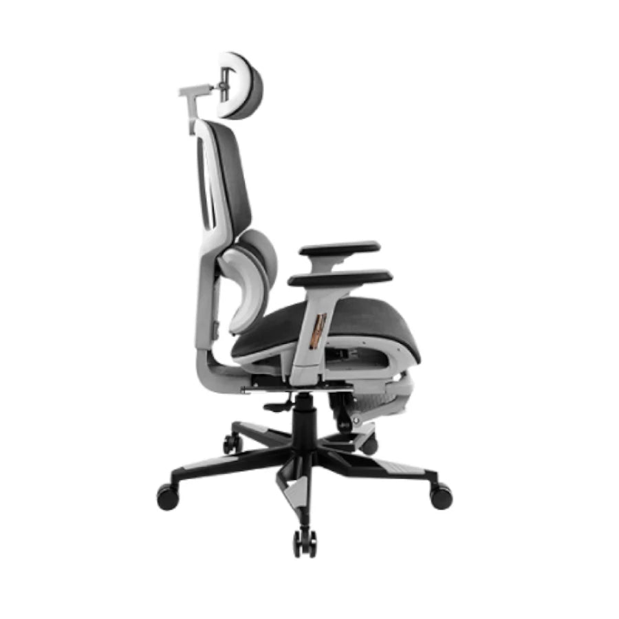 Silla Game Factor Cgm700 Mesh / Reclinable / Descansa Brazos 4d / Estrella Metalica / Negro