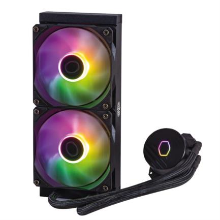Disipador de Enfriamiento Líquido Cooler Master MasterLiquid 240L Core ARGB 240mm Compatible S 1200 1700 AM4 AM5 Negro