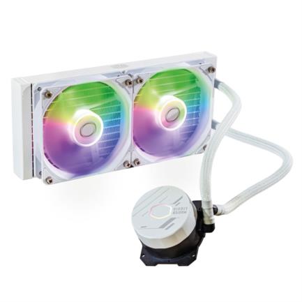 Disipador de Enfriamiento Líquido Cooler Master MasterLiquid 240L Core ARGB 240mm Compatible S 1200 1700 AM4 AM5 Blanco