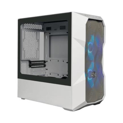 Gabinete Cooler Master TD300 MESH ARGB Mini Torre Mini ITX/Micro ATX 2xVentiladores Cristal Templado Color Blanco