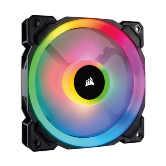 Ventilador para Gabinete Corsair LL120 RGB 120mm Dual Light LED RGB 600-1500RPM Negro