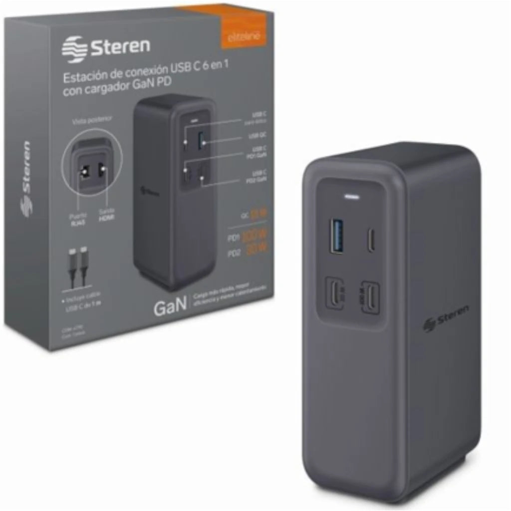 Estacion de Conexión USB Steren C GAN PD100W 6
