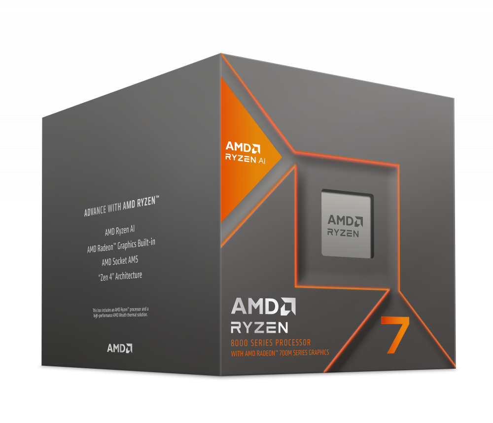 Procesador AMD Ryzen 7 8700G 4.2GHz 16MB 65W S AM5 Octa Core con Graficos con Disipador