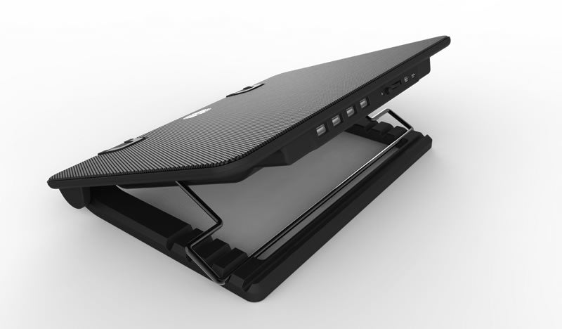 Base Enfriadora para Laptop Cooler Master ErgoStand lV Led Azul hasta 17" Micro USB 1xFan 700-1400 RPM Color Negro