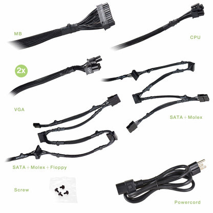 Fuente de Poder EVGA GD 600W 80 Plus Gold ATX 12V 24 pin Fan 120mm Negro