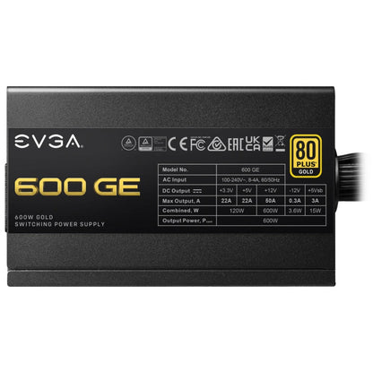 Fuente de Poder EVGA GE 600W 80 Plus Gold ATX 12V Eco Mode 24 pin Fan 120mm Negro