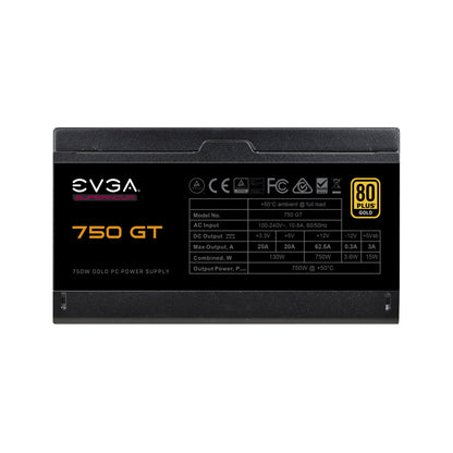 Fuente de Poder EVGA SuperNova 750W GT 80 Plus Gold ATX 12V Eco Mode Full Modular 24 pin Fan 135mm Negro