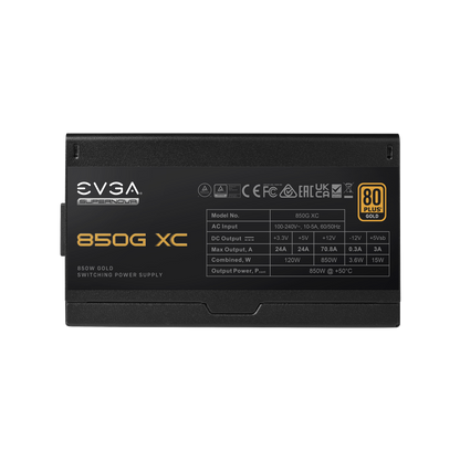 Fuente de Poder EVGA SuperNova 850W XC 80 Plus Gold ATX 12V Full Modular 24 pin Fan 135mm Negro