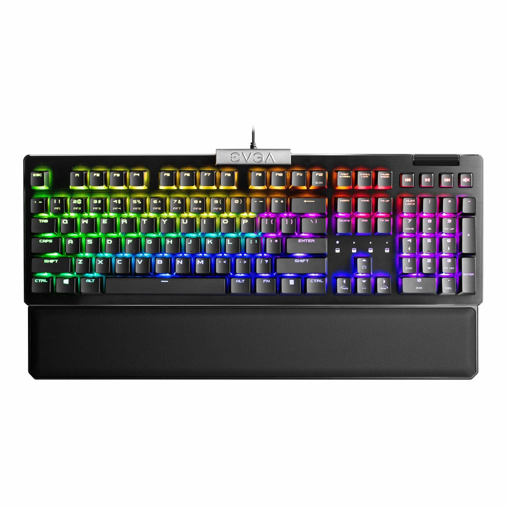 Teclado Gamer EVGA Z15 RGB Multi Mecanico Switch Clicky Speed Bronze Alambrico reposa muÃ±ecas magnetico Negro (EspaÃ±ol)