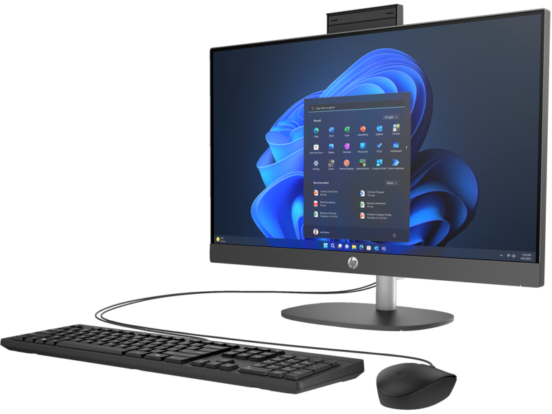 ALL IN ONE HP ProOne 245 23.8 inch G10 Desktop PC 23.8 AMD Ryzen 5 7520U 256GB SSD 8GB Windows 11 Pro Standard 1/1/1