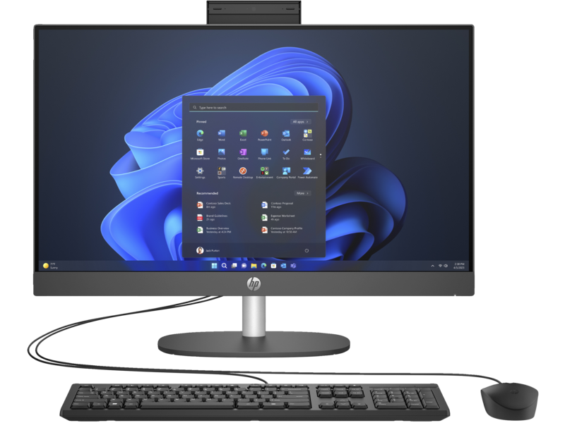 ALL IN ONE HP ProOne 245 23.8 inch G10 Desktop PC 23.8 AMD Ryzen 5 7520U 256GB SSD 8GB Windows 11 Pro Standard 1/1/1