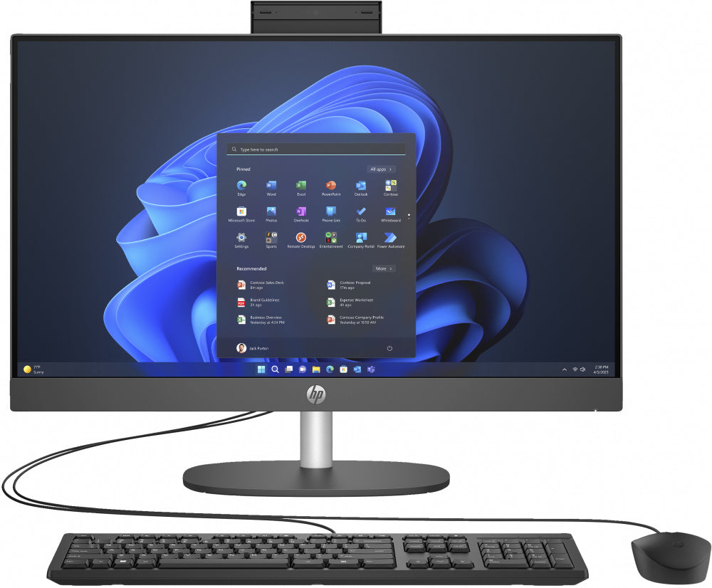 ALL IN ONE HP ProOne 245 23.8 inch G10 Desktop PC 23.8 AMD Ryzen 5 7520U 256GB SSD 8GB Windows 11 Pro Standard 1/1/1