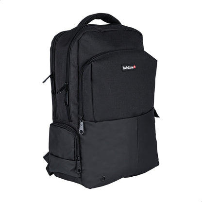 Backpack Tech Zone Courage Gris Portalaptop 15.6 Pulgadas Conector Usb Externo Cierres Metalicos Autorreparables