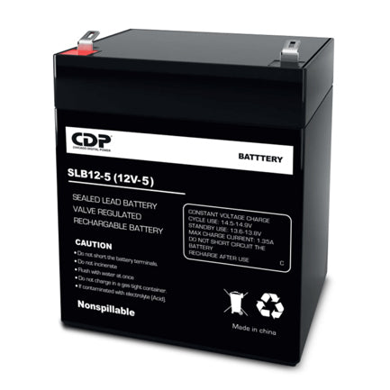 Bateria CDP SLB12-5 para Sistema UPS Sealed Lead Acid (VRLA) 12 V 5 Ah
