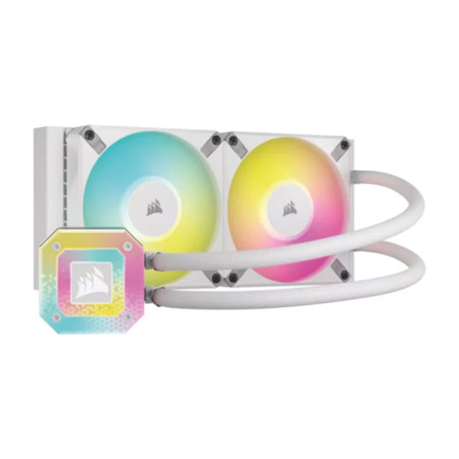 Enfriamiento Líquido Corsair para CPU iCUE H100i Elite Capellix XT 240mm RGB Compatible S 1200 1700 AM4 AM5 Color Blanco