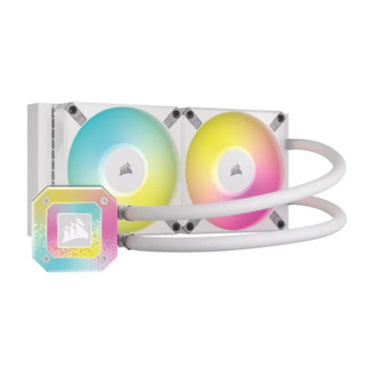 Enfriamiento Líquido Corsair para CPU iCUE H100i Elite Capellix XT 240mm RGB Compatible S 1200 1700 AM4 AM5 Color Blanco