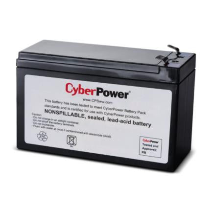 Batería Cyberpower Certificada de Reemplazo 12V/7.2AH Incluye Empaque para Transporte de Batería Usada