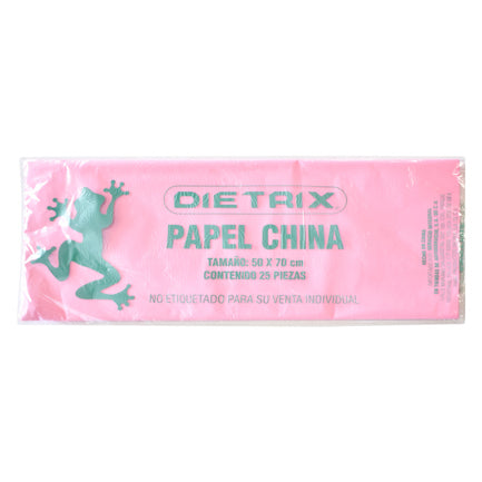 Papel de China Dietrix 50x70cms Rosa Paquete con 25 Hojas