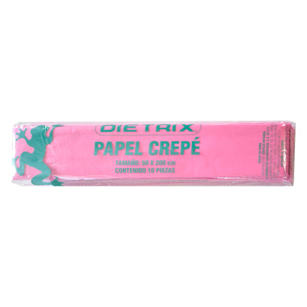 Papel Crepe Dietrix 50x200cms Rosa Paquete con 10 Hojas