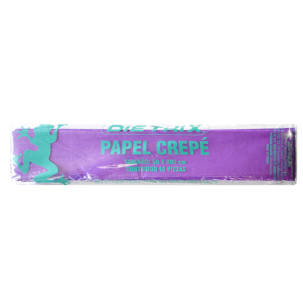 Papel Crepe Dietrix 50x200cms Morado Paquete con 10 Hojas