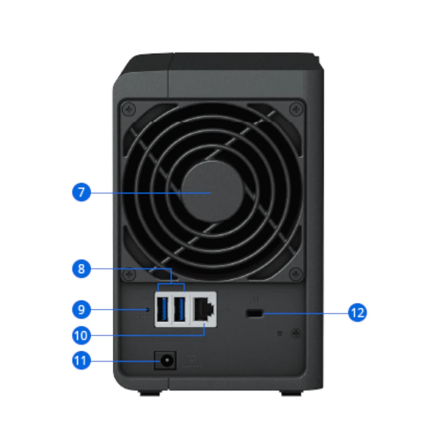 Servidor NAS Synology DiskStation DS223 - 2 Bahías para Almacenamiento