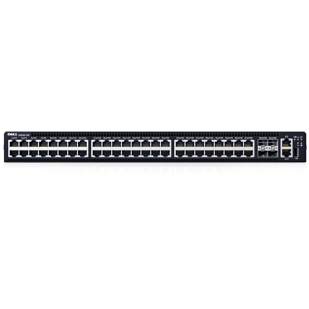 PowerSwitch DELL E3248P-ON 48x1G RJ-45 30W PoE 4x10G SFP+ 2x100G QSFP28 1xAC PSU IO/PS NON TAA +3 Years ProSupport with