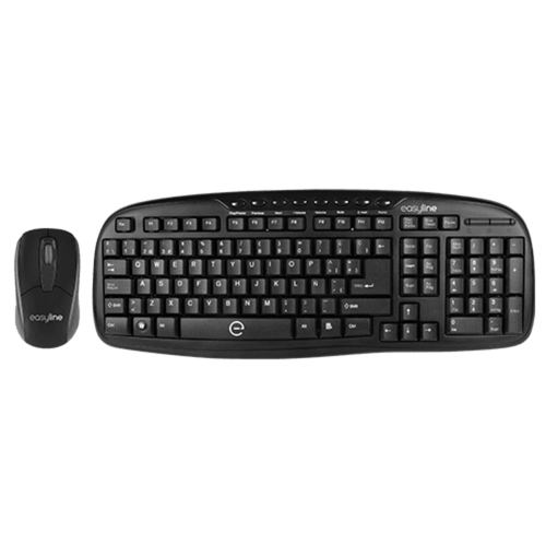 Teclado y Mouse Easy Line Alámbrico Balance USB Color Negro