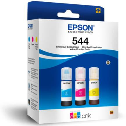 Tinta Epson T544 Pack 3 Pzas Colores Cian/Magenta/Amarillo