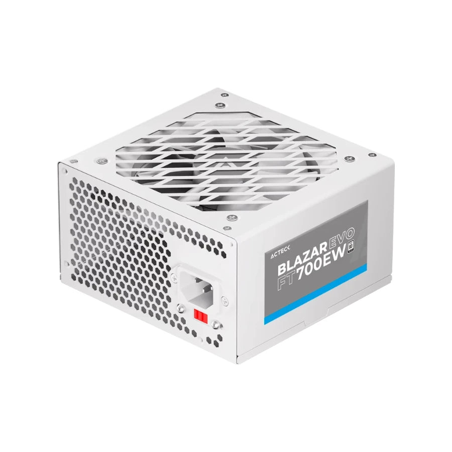 Fuente de Poder Acteck Blazar Evo FT700EW ATX 700W 1x20+4 pin + 1xEps 4+ pin 4 + 2xPcie 6+2 pin + 3xSata + 2xMolex 4 pin Blanco