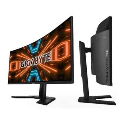 Monitor Curvo Gigabyte G34WQC A 34 pulgs VA WQHD 3440x1440 HDMI DP 1ms MPRT 144Hz HDR400 Speaker 2Wx2 FreeSync Color Negro