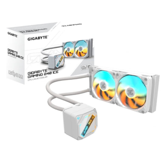 Enfriamiento Líquido Gigabyte GAMING 240 ICE 2x120mm hasta 2200RPM Blanco 1851/1700/115X/1200/AM5/AM4
