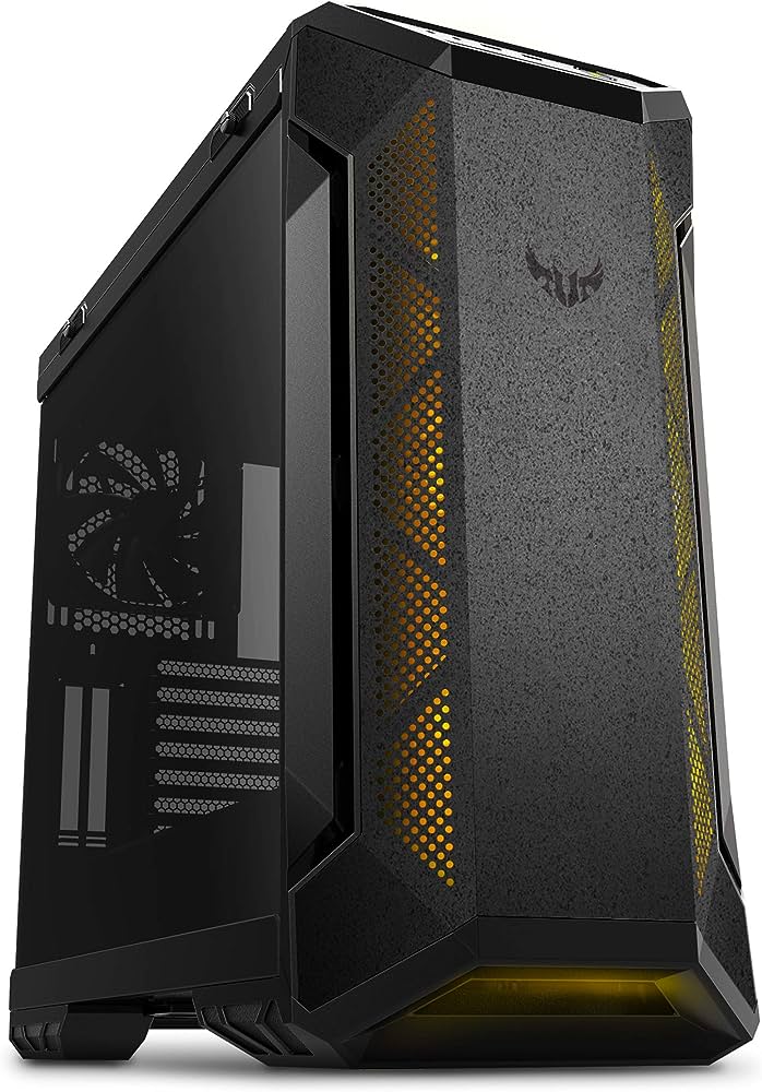 Gabinete Gamer Asus TUF Gaming GT501 Media Torre ITX mATX ATX EATX 4xFan RGB Cristal Templado Color Negro