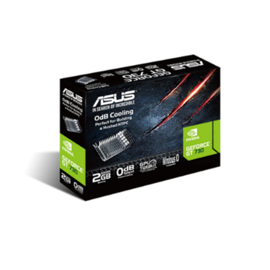 Tarjeta de Video Asus Silent GeForce GT730 2GB Low Profile GDDR5 PCIe 2.0 1xHDMI 1xDVI-D 1xDP