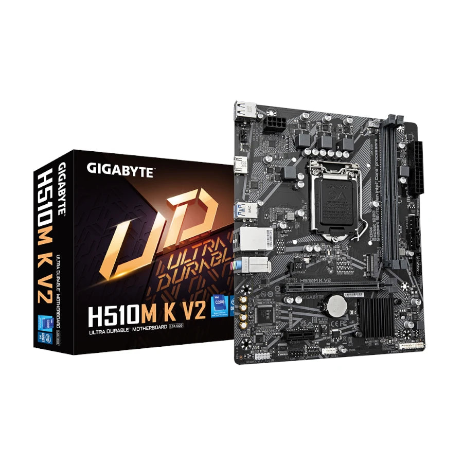 Tarjeta Madre Gigabyte UltraDurable H510M K V2 2xDDR4 64GB 3200Mhz PCIe 3 0 HDMI S 1200 10th 11th Gen mATX