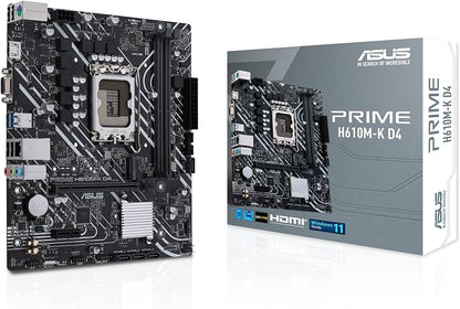 Tarjeta Madre Gigabyte H610M K 2xDDR4 64GB 3200Mhz PCIe 4.0 M.2 1xHDMI S 1700 12th 13th Gen mATX
