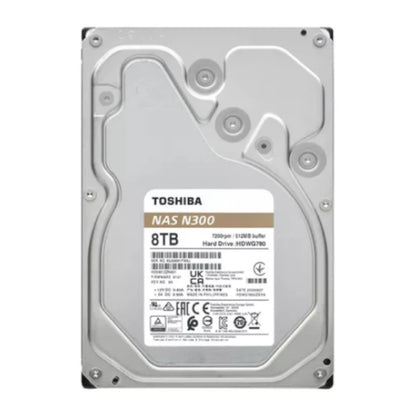 Disco Duro Interno Toshiba N300  de Rendimiento  8TB 7200RPM y 256MB Cache.