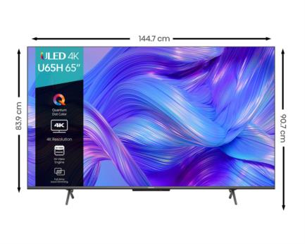 Televisor Hisense 65U65H 65" 4K Smart ULED Resolución 3840x2160 Google TV USB/Wi-Fi/HDMI