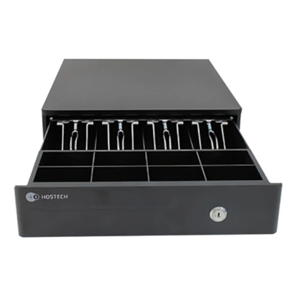 Cajon De Dinero Hostech HT-300 4 Billetes 8 Monedas Cable RJ11 Metalico con microswitch Negro